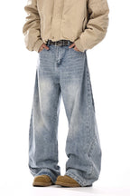 Washed Deconstructed Wide Jeans - EU Only