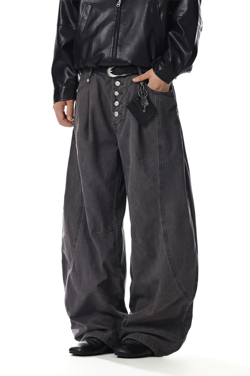 Vintage Washed Curved Pants