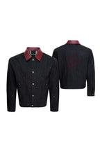 Raw Denim Embroidered Jacket