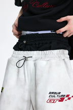 Washed Racing Baggy Sweatpants