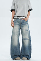 Distressed Scythe Baggy Jeans