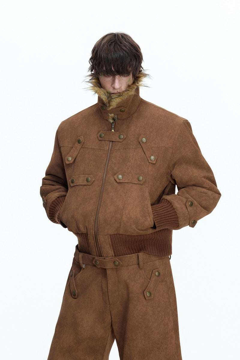 Vintage Suede Fur Reversible Jacket