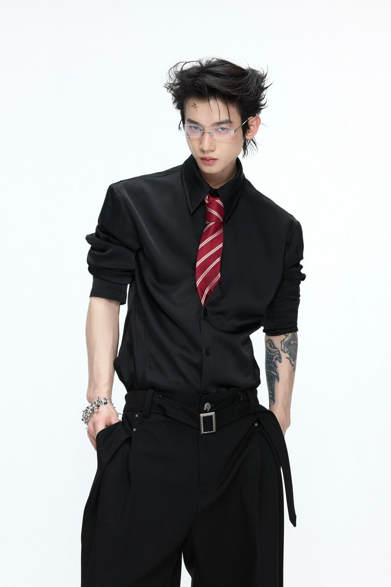 Satin Draped Shirt