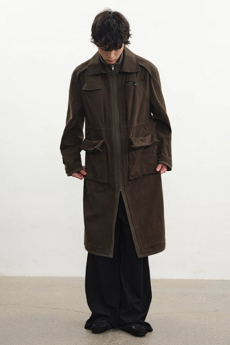 Multi Pocket Trench Coat
