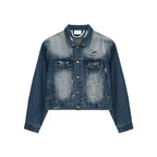 Distressed Frayed Denim Jacket