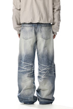 Hard Washed Straight Jeans