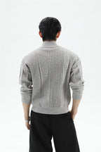 Heavyweight Ribbed Knit Cardigan
