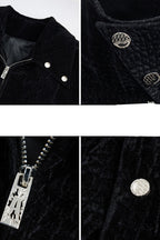 Velvet Croc Panel Jacket
