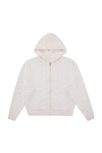 Allover Logo Knit Zip-Up