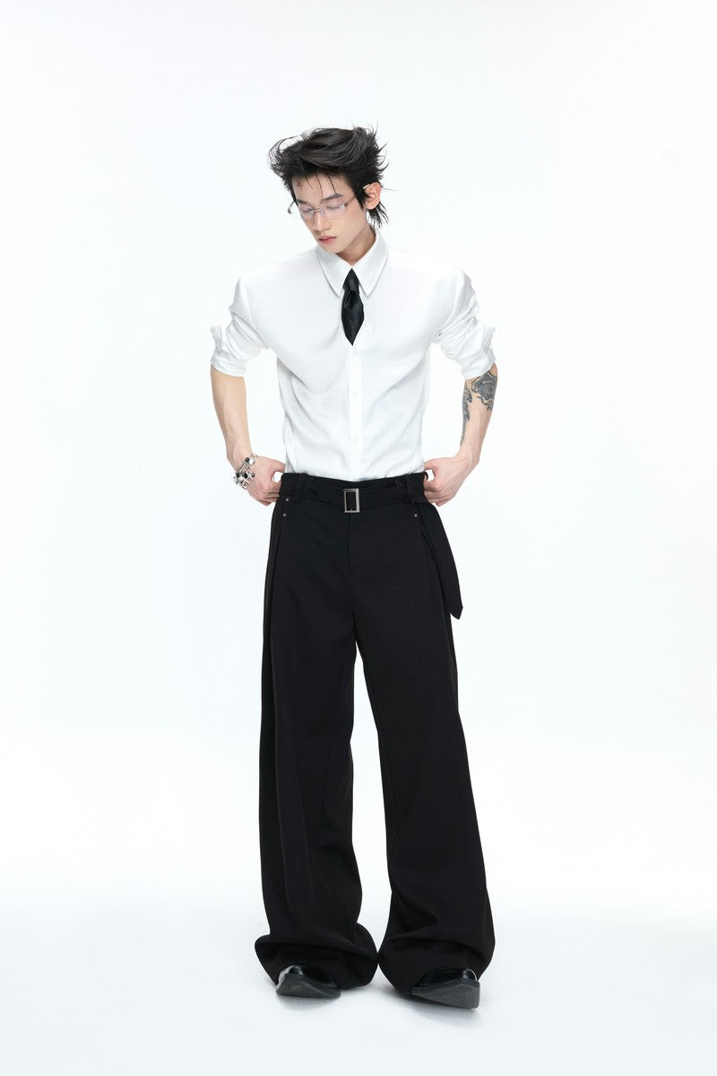 Satin Draped Shirt