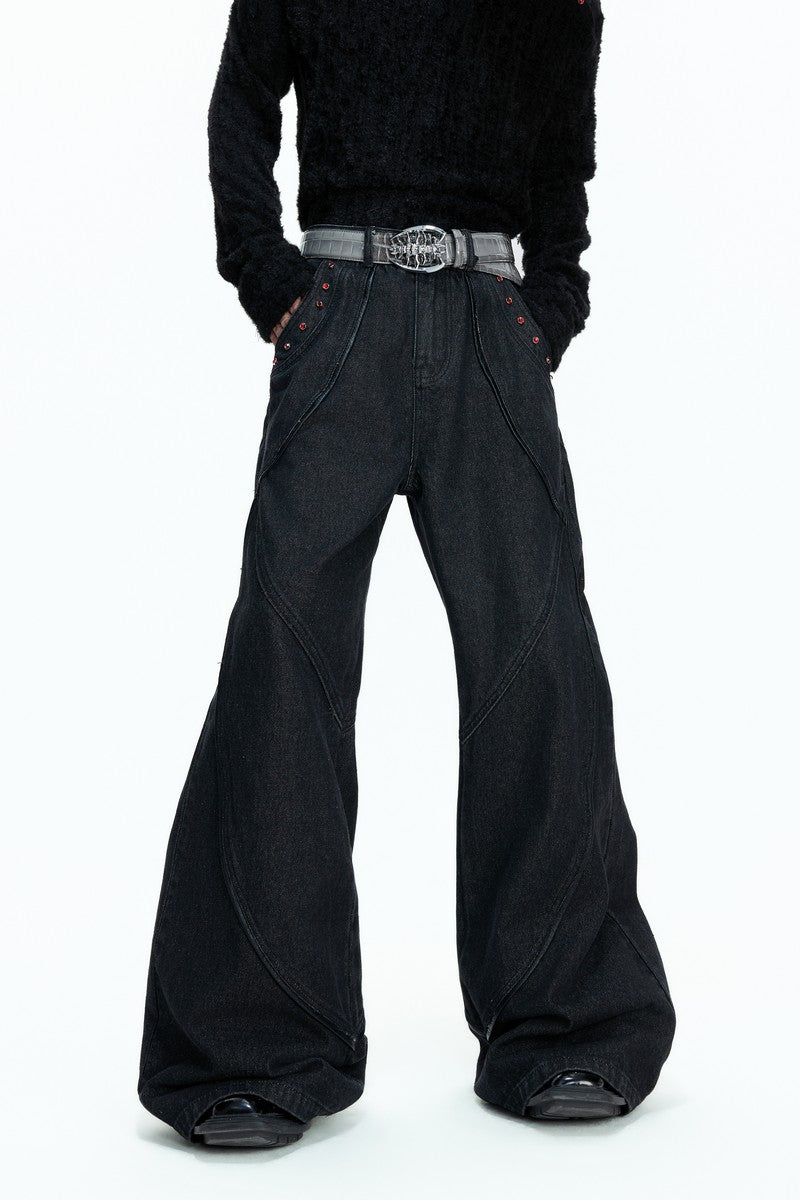 Vintage Washed Flare Jeans