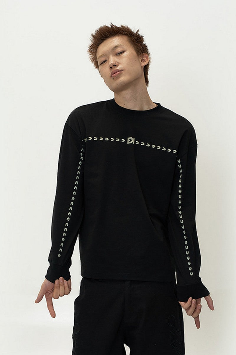 Arrow Logo Oversized Long Sleeve Tee