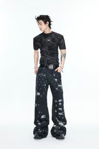 Washed Ribbed Slim T-Shirt