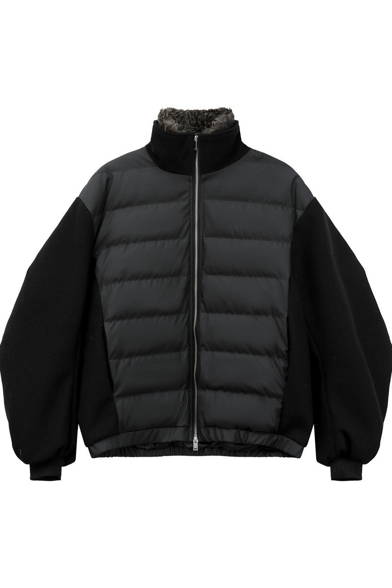 Fur Collar PU Puffer Jacket