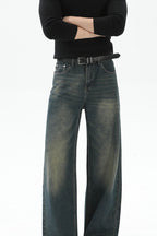 Vintage Washed A-Line Jeans
