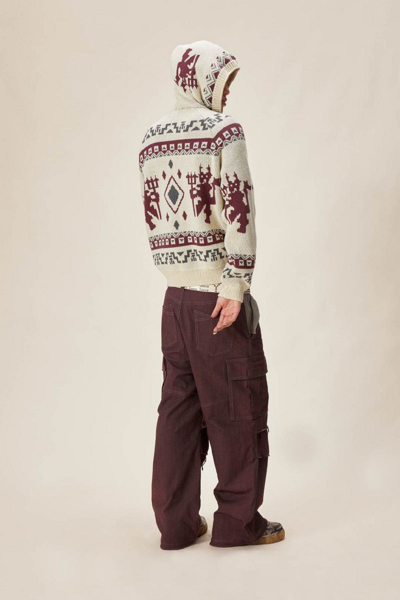 Devil Knit Hooded Cardigan
