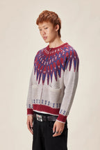 Ethnic Totem Knit Cardigan