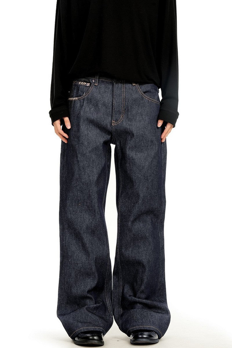 Raw Denim Flare Jeans