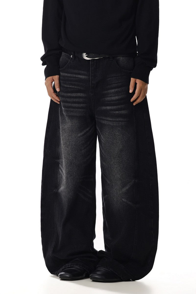 Curved Whisker Jeans