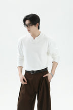 Thermal V-Neck Long Sleeve Tee