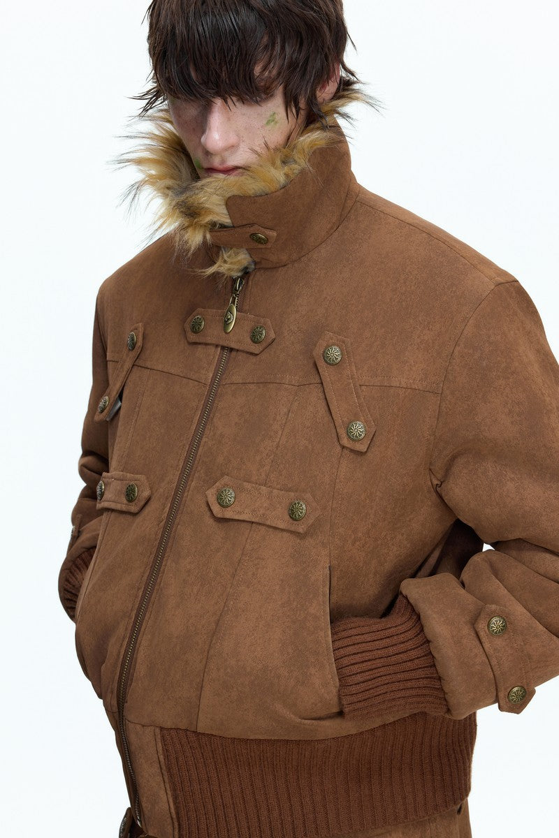 Vintage Suede Fur Reversible Jacket
