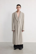 Wool Peaked Lapel Tailored Coat