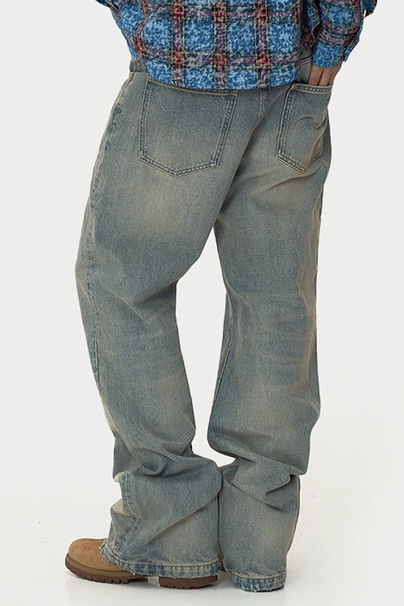 Distressed Vintage Washed Jeans