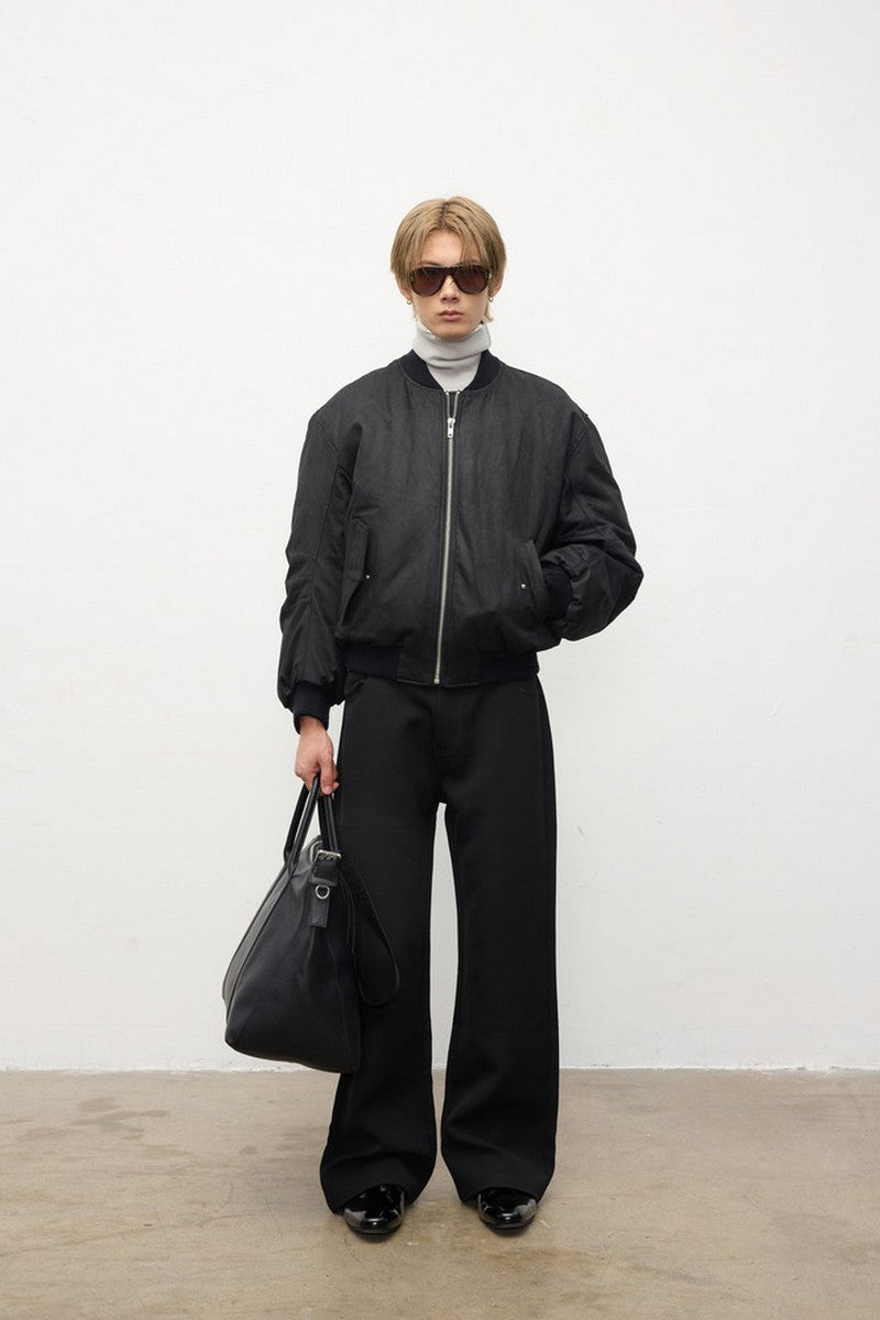 Waxed Down Bomber Jacket