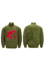 Faux Mink Mock Neck Knit Sweater