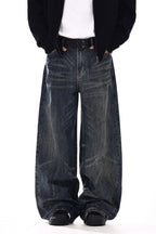 Vintage Washed Wrinkle Jeans