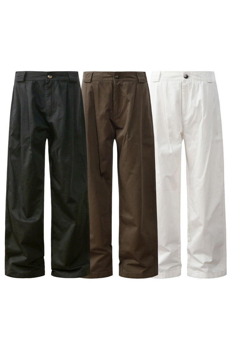 Wrinkled Wide Leg Work Pants - EU Only