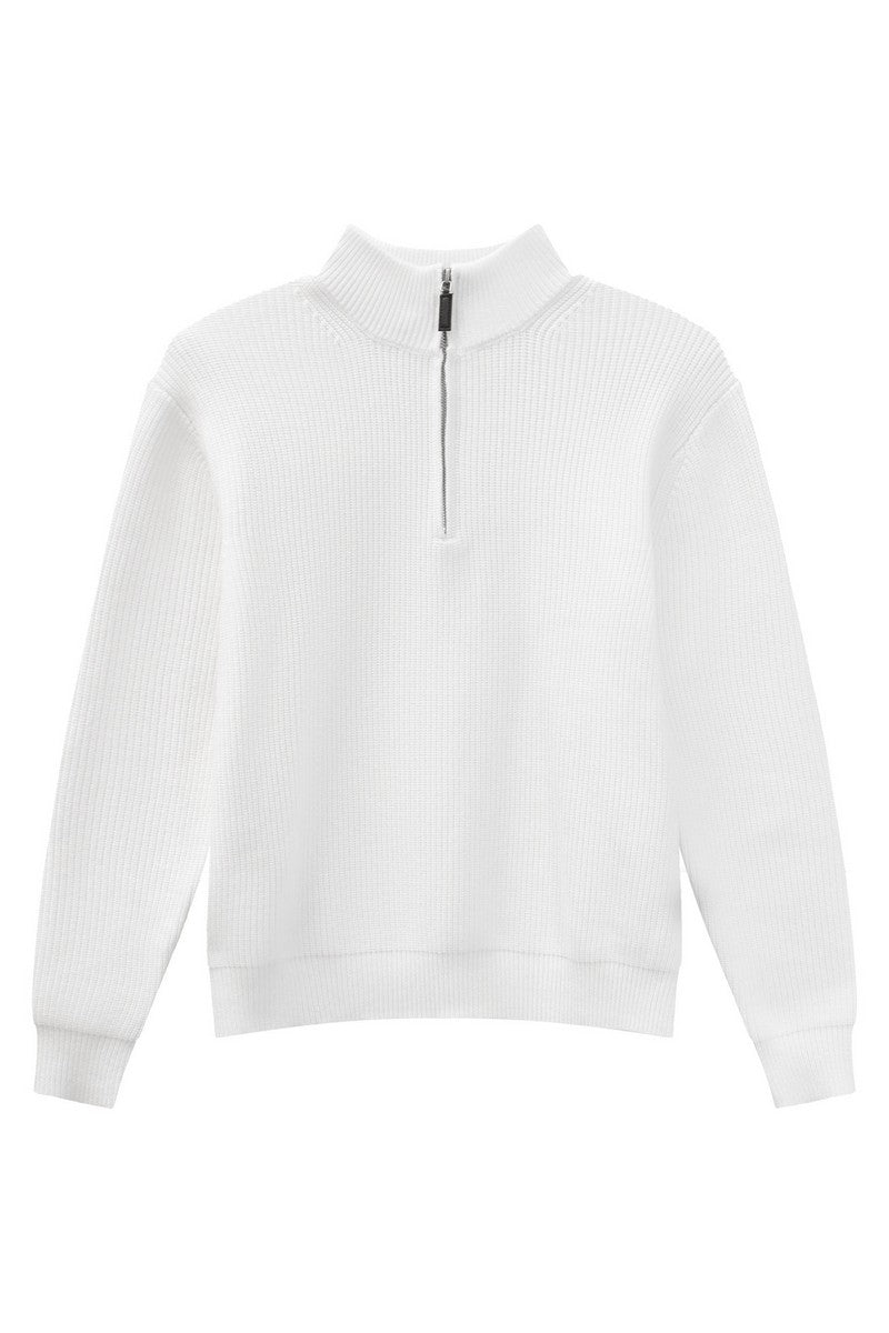 Heavyweight Half Zip Knit Sweater