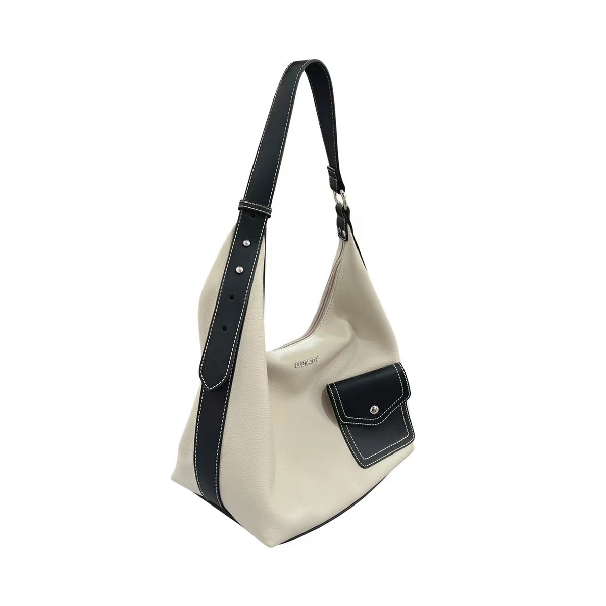 Leather Black Pocket Casual Shoulder Bag