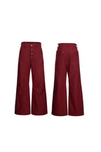 Pleated Flared Tailored Trousers