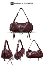Waxed Leather Biker Bag