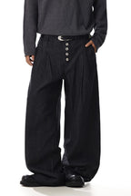 Striped Double Pleated Pants