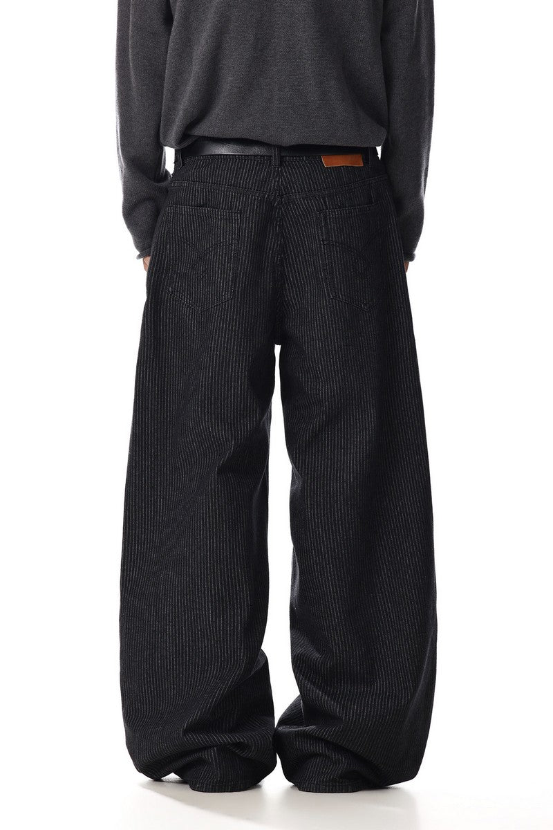 Striped Double Pleated Pants