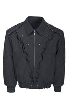 Washed Canvas Studded Jacket