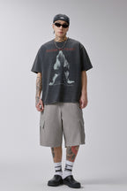 Distressed Utility Cargo Shorts