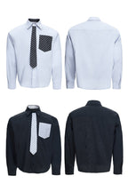Layered Stripe Tie Shirt