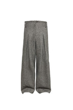 Pleated Wool Twill Trousers