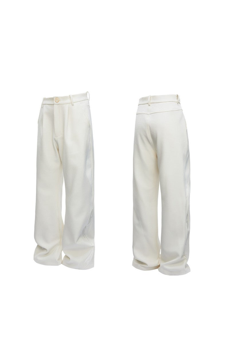 Wide Leg Panel Trousers