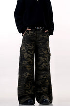 Winter Camo Multi-Pocket Cargo Pants