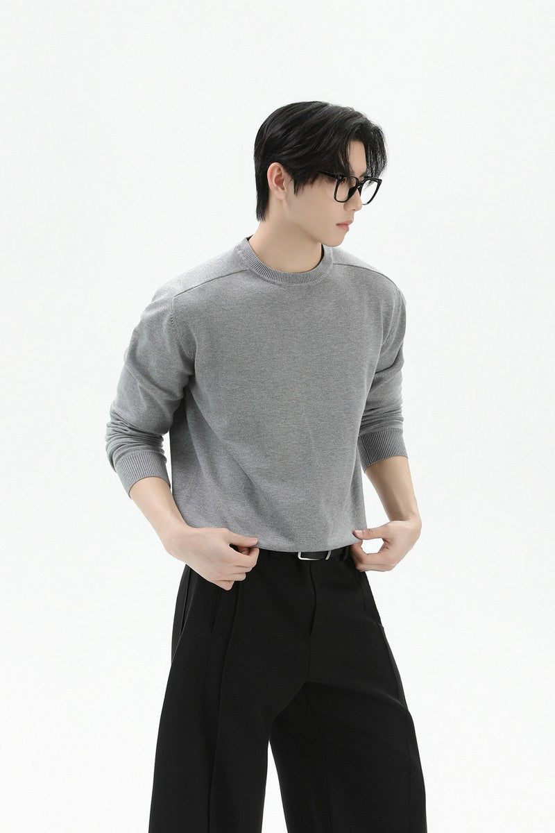 Crewneck Oversized Knit Sweater