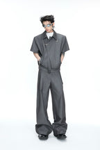 Asymmetric Wide Leg Trousers