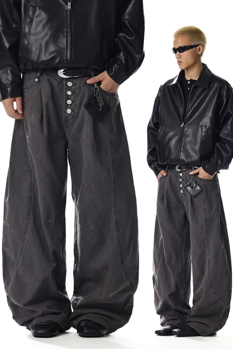 Vintage Washed Curved Pants