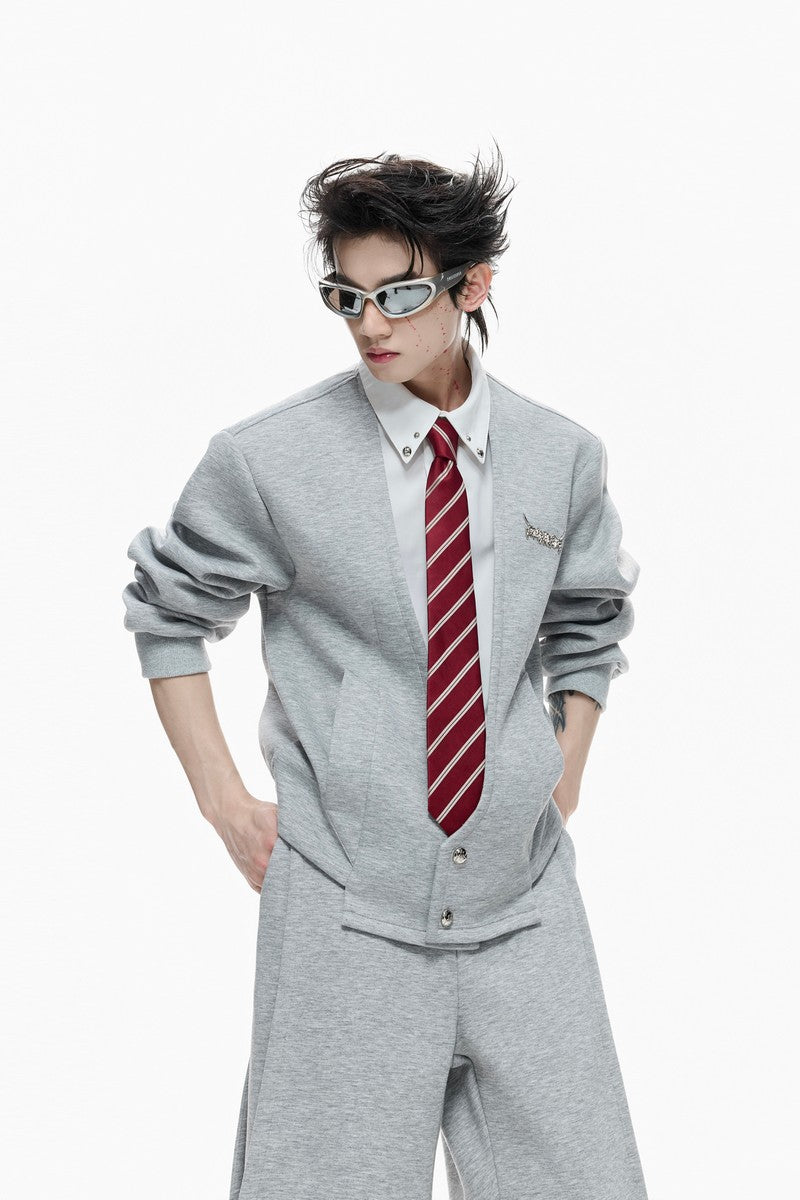 Layered Shirt Cardigan Jacket