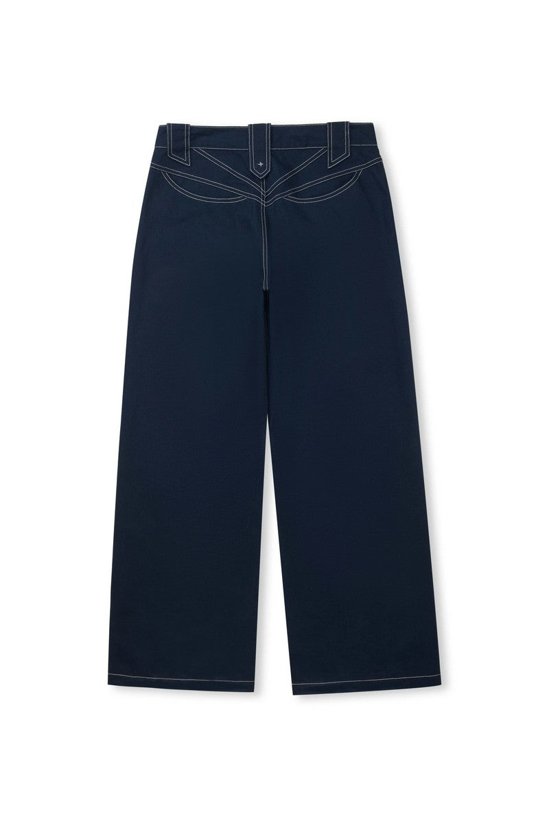 Embroidered Eye Canvas Pants