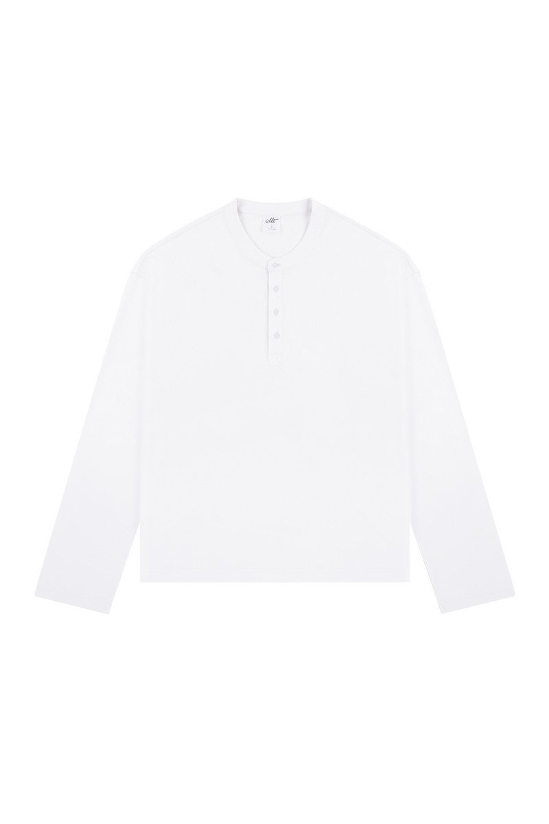 Boxy Henley Long Sleeve Tee - EU Only