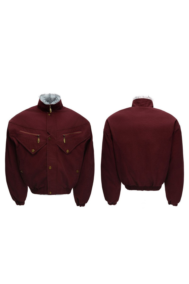 Vintage Washed Canvas Utility Jacket